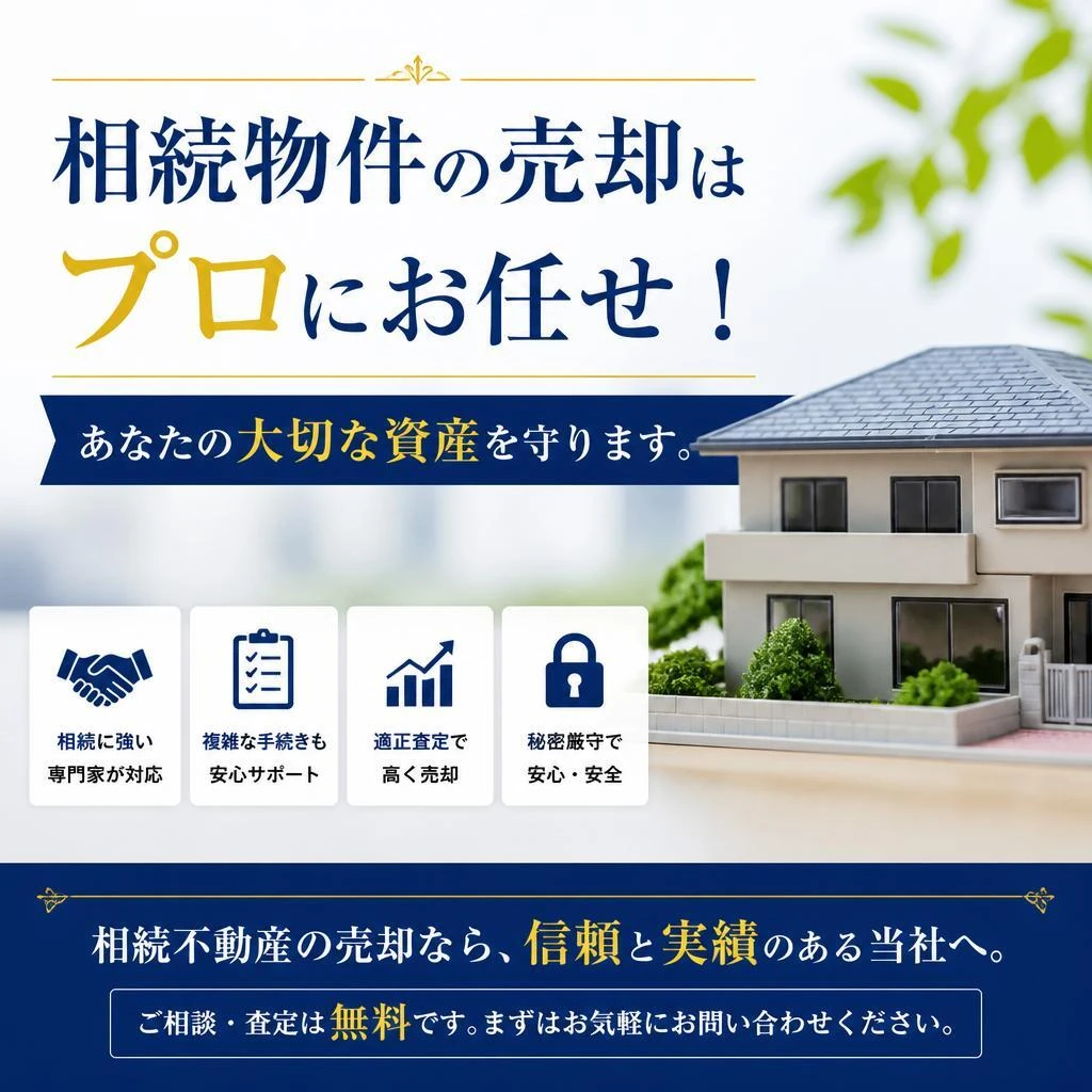 相続物件の売却はプロにお任せ！あなたの大切な資産を守ります。